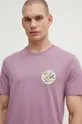 fioletowy Rip Curl t-shirt bawełniany