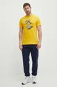 Βαμβακερό μπλουζάκι Picture Chuchie κίτρινο