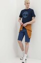 Timberland t-shirt bawełniany TB0A2C2RZ021 granatowy SS24