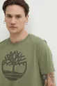 зелений Бавовняна футболка Timberland