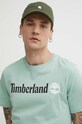 Timberland tricou din bumbac print verde TB0A5UPQEW01