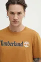rjava Bombažna kratka majica Timberland