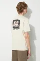 beige C.P. Company t-shirt in cotone Mercerized Jersey Twisted Graphic