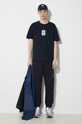 C.P. Company cotton t-shirt Mercerized Jersey Twisted Graphic 16CMTS163A006203W navy SS24