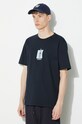 C.P. Company cotton t-shirt Mercerized Jersey Twisted Graphic navy 16CMTS163A006203W