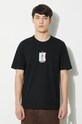 C.P. Company cotton t-shirt Mercerized Jersey Twisted Graphic 16CMTS163A006203W black SS24