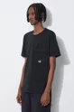 czarny C.P. Company t-shirt bawełniany Jersey Flap Pocket