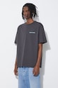 Одежда Хлопковая футболка Wood Wood Haider Tribe 12415705.2507 серый