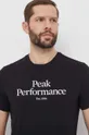 fekete Peak Performance pamut póló