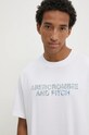 Bavlněné tričko Abercrombie & Fitch bílá KI123.3319.100