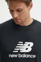 μαύρο Βαμβακερό μπλουζάκι New Balance Sport Essentials