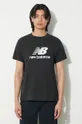 negru New Balance tricou din bumbac Sport Essentials