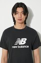 Bavlnené tričko New Balance Sport Essentials MT41502BK čierna