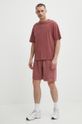 Reebok t-shirt bawełniany 100076357 różowy SS24