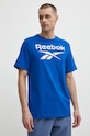 Reebok t-shirt bawełniany Identity niebieski 100071174