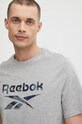 Хлопковая футболка Reebok серый 100076379
