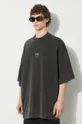 чёрный Хлопковая футболка 032C 'X' Layered T-Shirt