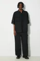 032C koszula wełniana Tailored Flap Pocket Shirt czarny