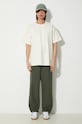 Bavlnené tričko Norse Projects Simon Loose Printed N01.0656.0957 béžová SS24