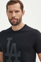 Bavlněné tričko 47 brand MLB Los Angeles Dodgers černá BB012TEMIME601215JK