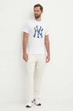 47 brand tricou din bumbac MLB New York Yankees BB017TEMECH610503WW alb SS24