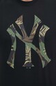 Βαμβακερό μπλουζάκι 47 brand MLB New York Yankees BB017TEMECH610489JK μαύρο