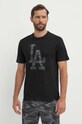 Bavlněné tričko 47 brand MLB Los Angeles Dodgers černá BB012TEMECH608510JK