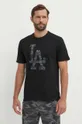 μαύρο Βαμβακερό μπλουζάκι 47 brand MLB Los Angeles Dodgers