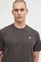 Хлопковая футболка 47 brand MLB New York Yankees серый BB017TEMBRT564976CC