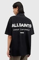 AllSaints polo de bumbac UNDERGROUND SS POLO negru M047PA