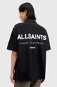 μαύρο Βαμβακερό μπλουζάκι πόλο AllSaints UNDERGROUND SS POLO