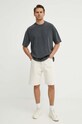 AllSaints t-shirt bawełniany MONTANA SS CREW MD510Z szary SS24