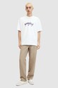 AllSaints tricou din bumbac PHANG SS CREW alb MG572Z
