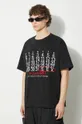 nero PLEASURES t-shirt in cotone Calendar Heavyweight T-Shirt