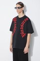 PLEASURES cotton t-shirt Harness Heavyweight T-Shirt black P24SP010.BLACK