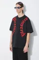 czarny PLEASURES t-shirt bawełniany Harness Heavyweight T-Shirt