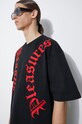 PLEASURES cotton t-shirt Harness Heavyweight T-Shirt P24SP010.BLACK black