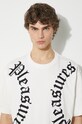 PLEASURES tricou din bumbac Harness Heavyweight T-Shirt alb P24SP010.WHITE