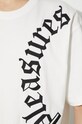 PLEASURES tricou din bumbac Harness Heavyweight T-Shirt P24SP010.WHITE alb