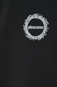Памучна тениска PLEASURES Twirl Henley P24SP022.BLACK