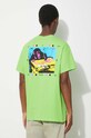Одяг Бавовняна футболка PLEASURES Cmyk T-Shirt P24SP051.LIME зелений