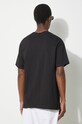 Clothing PLEASURES cotton t-shirt Notify P24SP052.BLACK black