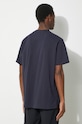 Engineered Garments cotton t-shirt Printed Cross Crew Neck OR424.NP116 navy SS24