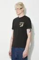 czarny Kenzo t-shirt bawełniany Gots Tiger Varsity