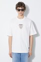 Clothing Evisu cotton t-shirt Multi-Hanafuda Patches Daicock Printed SS Tee 2ESHTM4TS1071 white