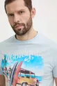 Vilebrequin t-shirt bawełniany PORTISOL niebieski