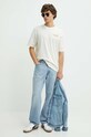 Odzież Hollister Co. t-shirt bawełniany KI323.4106.178 beżowy