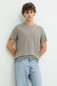 Hollister Co. t-shirt bawełniany bawełna brązowy KI324.4096.400
