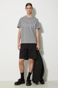 Neil Barrett tricou din bumbac Fairisle Thunderbolt Slim MY70007S.Y524.756N gri SS24