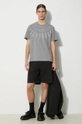 Neil Barrett t-shirt in cotone Fairisle Thunderbolt Slim MY70007S.Y524.756N grigio SS24